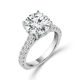 Diamond Bridal Ring 3 ct tw Center RD 14k White Gold