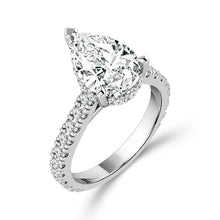 Load image into Gallery viewer, Diamond Bridal Ring 3 ct tw Center PE 14k White Gold