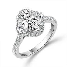 Load image into Gallery viewer, Diamond Bridal Ring 2 ct tw Center OV 14k White Gold