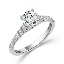 Cargar imagen en el visor de la galería, Diamond Bridal Ring 1/2 ct tw Center RD 14k White Gold