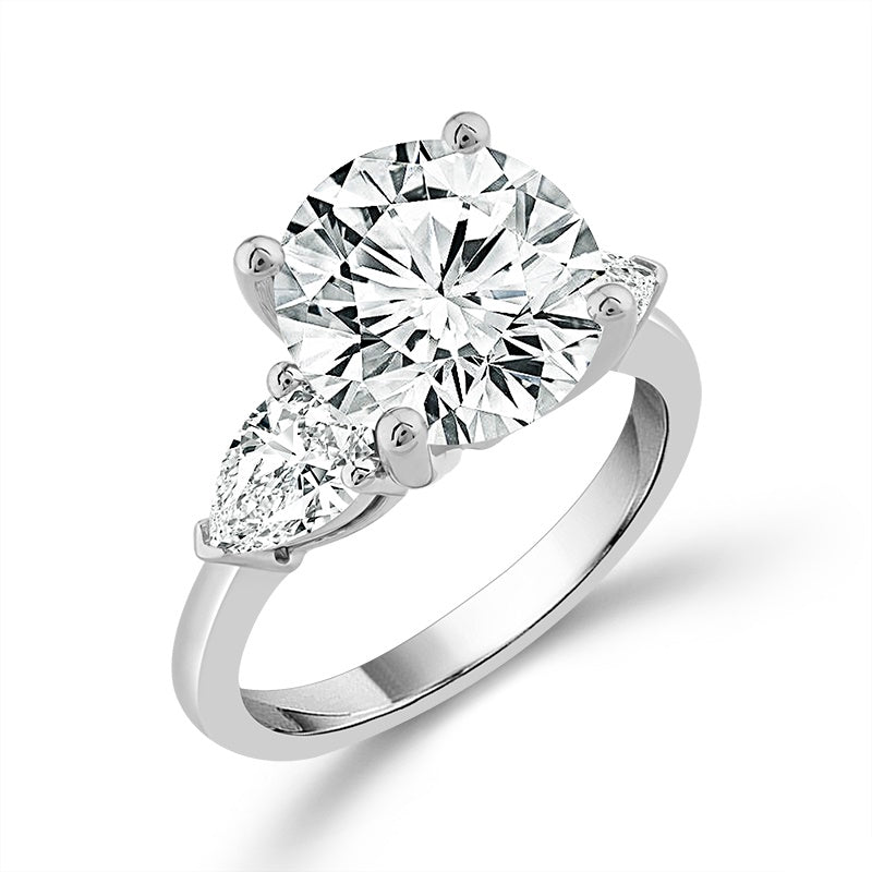 Diamond Bridal Ring 3 ct tw Center RD 14k White Gold