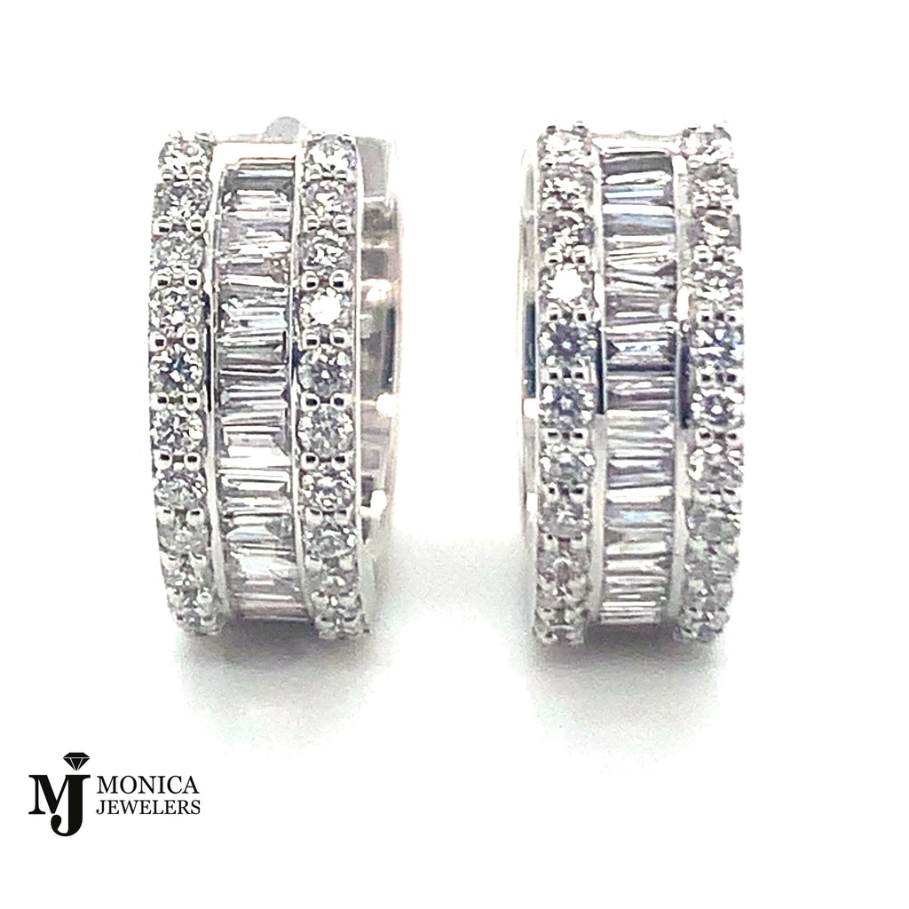 10k WG Small Diamond Hoops 0.54ctw