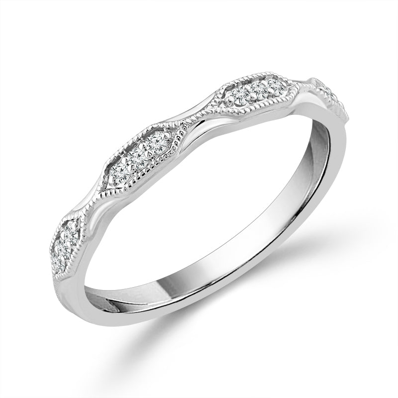 Diamond Band 0.09 ct tw 14k White Gold