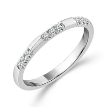 Load image into Gallery viewer, Diamond Band 0.08 ct tw 14k White Gold