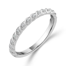 Load image into Gallery viewer, Diamond Band 0.06 ct tw 14k White Gold