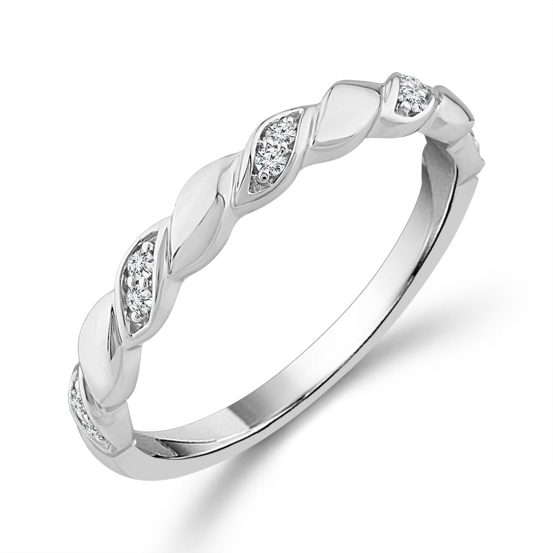 Diamond Band 0.09 ct tw 14k White Gold