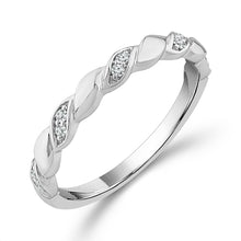 Cargar imagen en el visor de la galería, Diamond Band 0.09 ct tw 14k White Gold