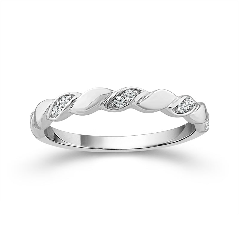 Diamond Band 0.09 ct tw 14k White Gold