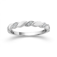 Cargar imagen en el visor de la galería, Diamond Band 0.09 ct tw 14k White Gold