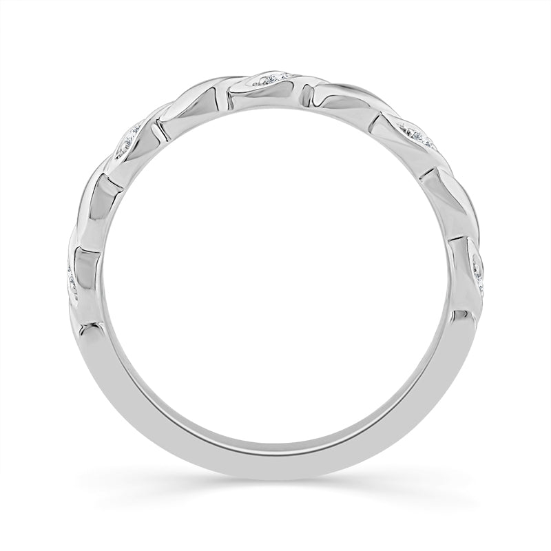 Diamond Band 0.09 ct tw 14k White Gold