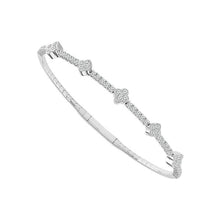 Cargar imagen en el visor de la galería, Diamond Bangle 1 ct tw 14k White Gold