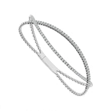 Cargar imagen en el visor de la galería, Diamond Bangle 1.00 ct tw 14k White Gold