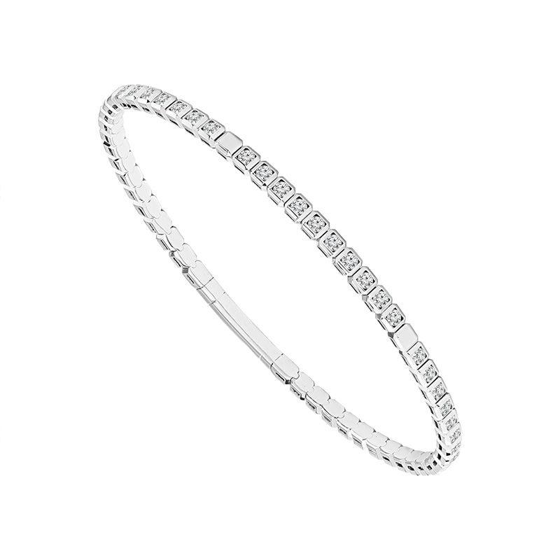 Diamond Bangle 1.50 ct tw 14k White Gold