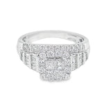 10k white gold diamond engagement ring 1.00ctw