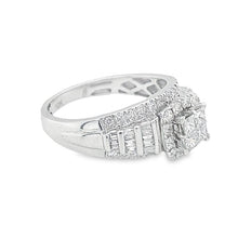 Cargar imagen en el visor de la galería, 10k white gold diamond engagement ring 1.00ctw