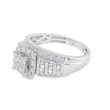 Cargar imagen en el visor de la galería, 10k white gold diamond engagement ring 1.00ctw