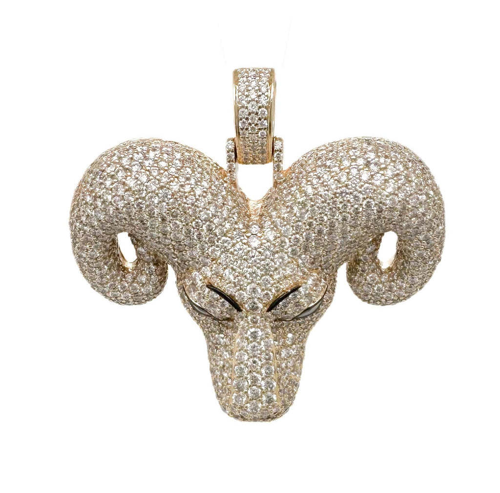 Custom Made Diamond Rams Head 9.60ctw