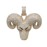 Custom Made Diamond Rams Head 9.60ctw