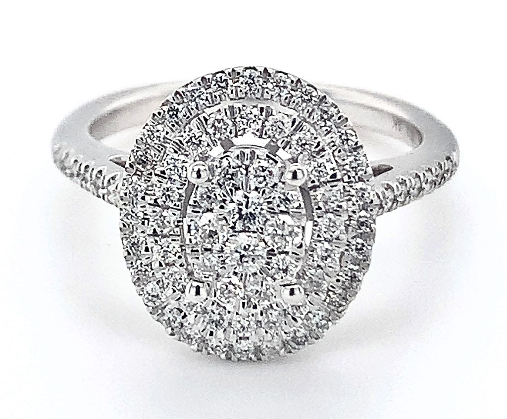 10k white gold diamond engagement ring 0.50ctw