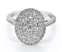 Cargar imagen en el visor de la galería, 10k white gold diamond engagement ring 0.50ctw