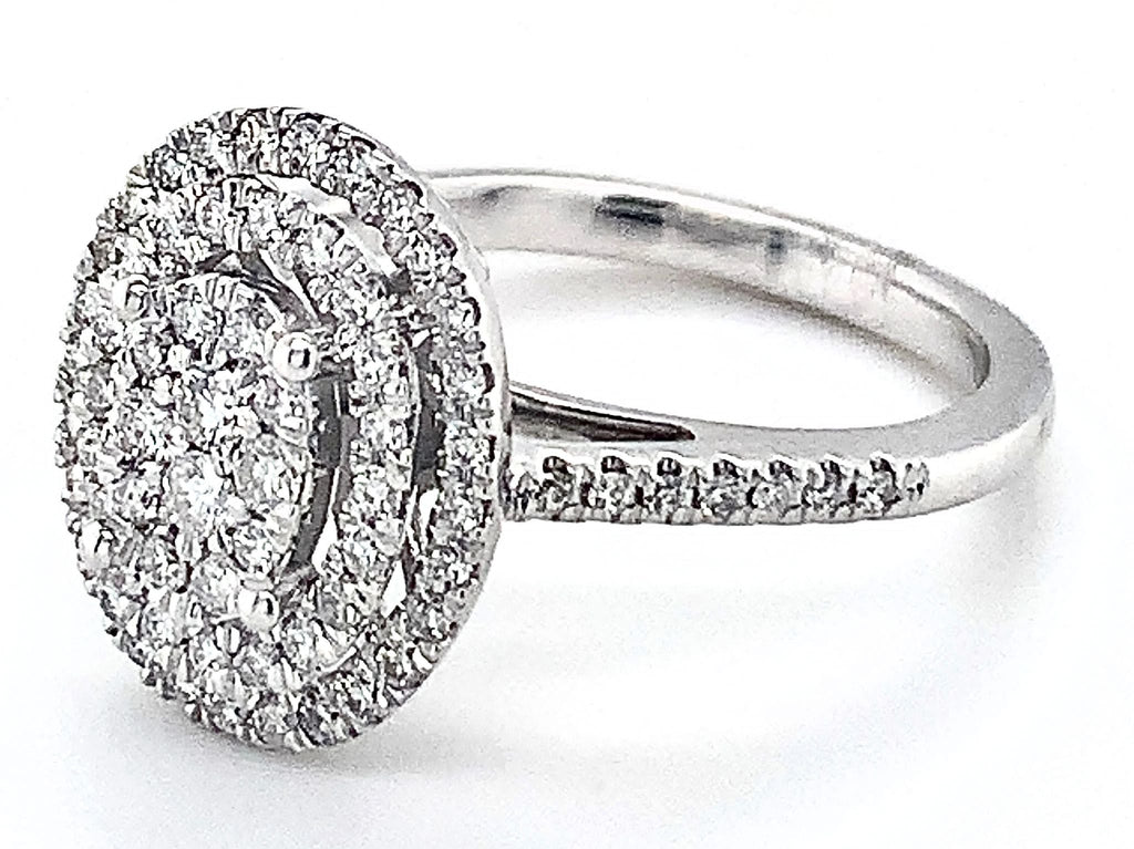 10k white gold diamond engagement ring 0.50ctw