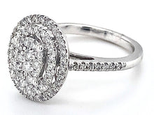 Cargar imagen en el visor de la galería, 10k white gold diamond engagement ring 0.50ctw