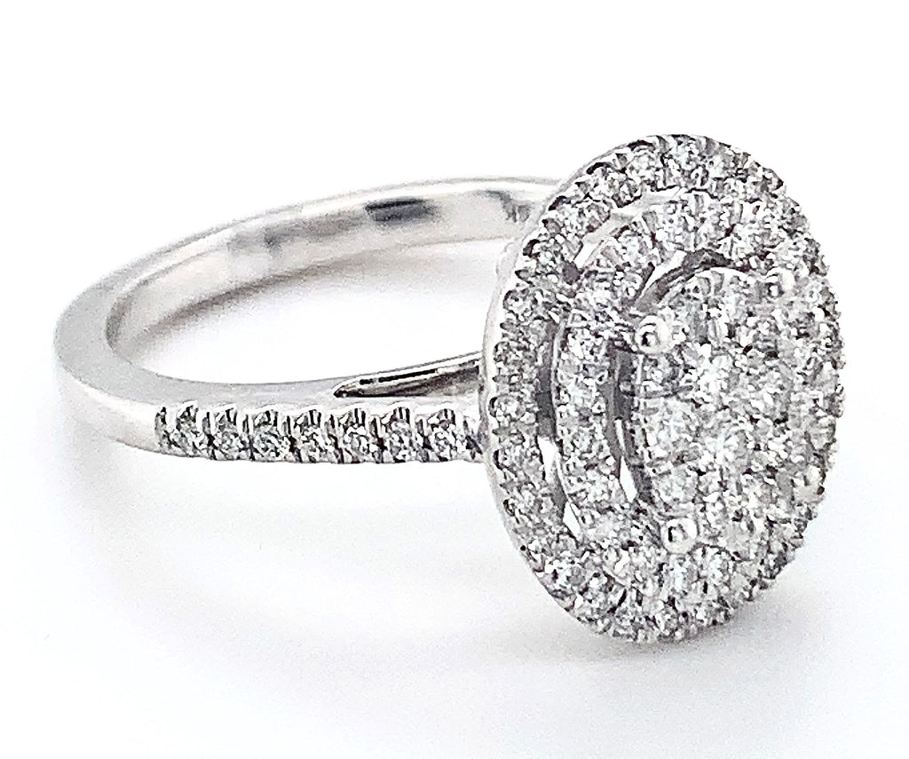 10k white gold diamond engagement ring 0.50ctw