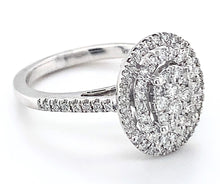 Cargar imagen en el visor de la galería, 10k white gold diamond engagement ring 0.50ctw