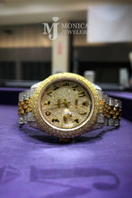 Cargar imagen en el visor de la galería, 36mm Preowned Two Tone Y/W Rolex Bussdown   | Black Roman and Arabic