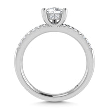 Load image into Gallery viewer, 14K White Gold Lab Grown Diamond 2 3/8 Ct.Tw. Hidden Halo Engagement Ring (Center Pear)