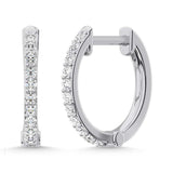 10K White Gold Lab Grown Diamond 1/5 Ct.Tw. Hoop Earrings