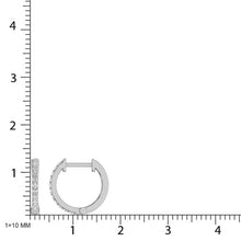 Cargar imagen en el visor de la galería, 10K White Gold Lab Grown Diamond 1/5 Ct.Tw. Hoop Earrings