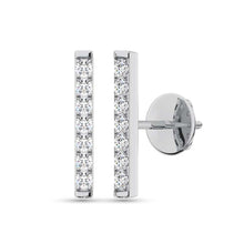 Load image into Gallery viewer, 10K White Gold Lab Grown Diamond 1/6 Ct.Tw. Fashion Earrings