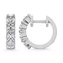 Load image into Gallery viewer, 14K White Gold Lab Grown Diamond 1 1/2 Ct.Tw. Hoop Earrings