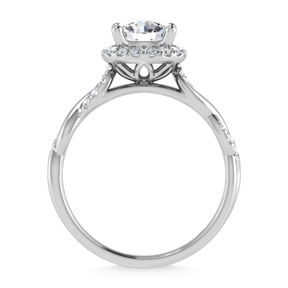 10K White Gold Lab Grown Diamond 1 1/4 Ct.Tw. Engagement Ring