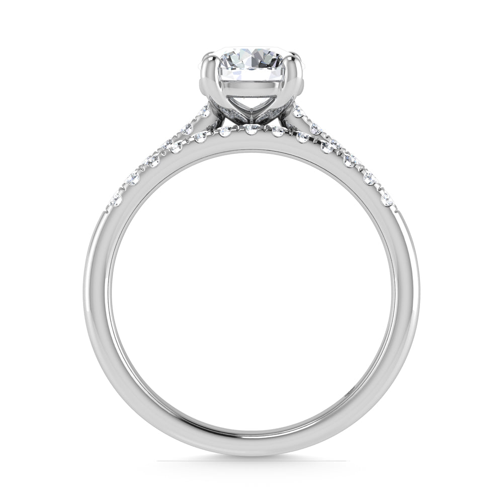 10K White Gold Lab Grown Diamond 1 1/4 Ct.Tw. Classic Bridal Ring