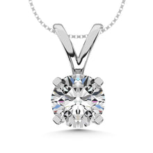 Cargar imagen en el visor de la galería, 14K White Gold Labgrown Diamond 1 Ct.Tw. Solitaire Pendant