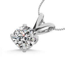 Cargar imagen en el visor de la galería, 14K White Gold Labgrown Diamond 1 Ct.Tw. Solitaire Pendant