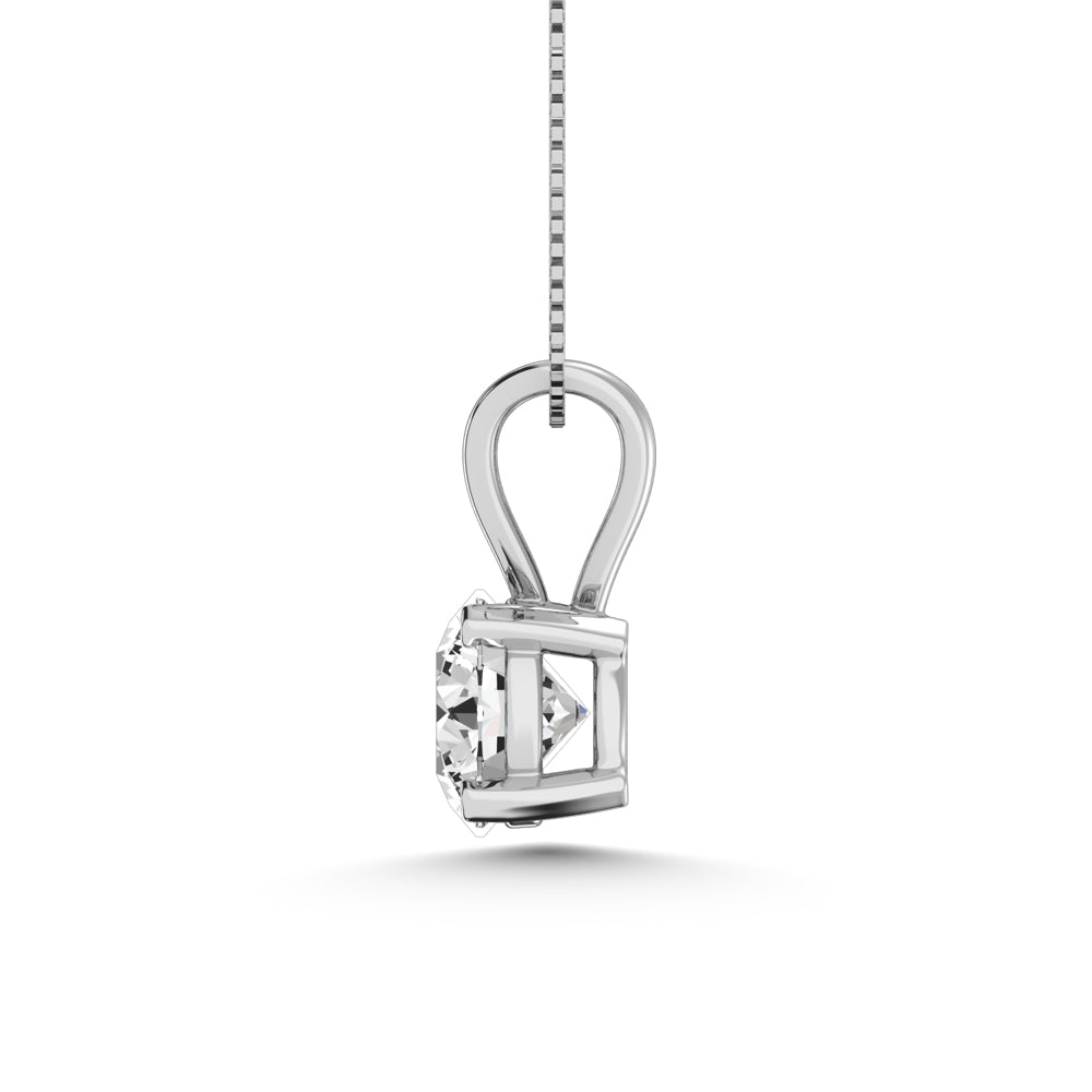 14K White Gold Labgrown Diamond 1 Ct.Tw. Solitaire Pendant