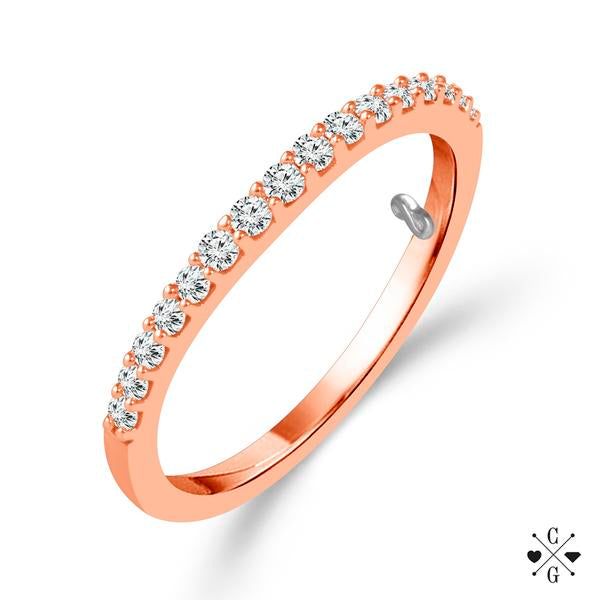 Diamond Band 0.25 ct tw 10k Rose Gold