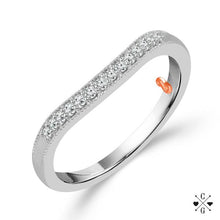 Cargar imagen en el visor de la galería, Diamond Band 0.12 ct tw 10k White Gold