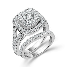 Load image into Gallery viewer, Diamond Bridal Set 2 ct tw 14k White Gold