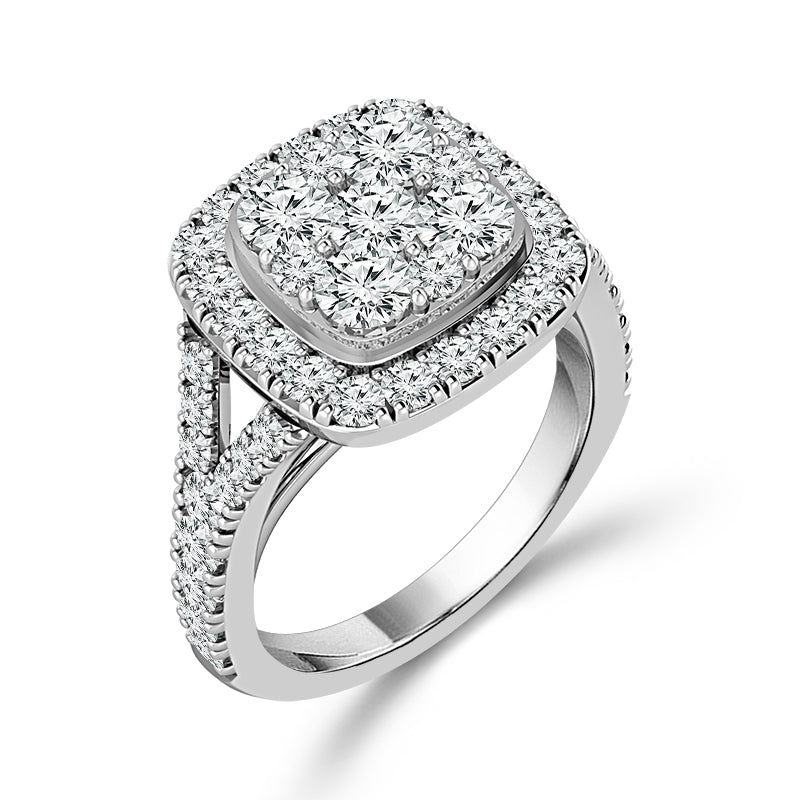 Diamond Bridal Set 2 ct tw 14k White Gold