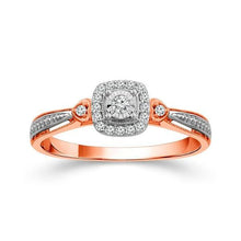 Cargar imagen en el visor de la galería, Diamond Fashion Ring 0.13 ct tw 10k Rose Gold+10k White Gold