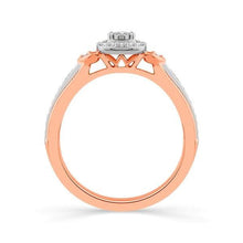 Cargar imagen en el visor de la galería, Diamond Fashion Ring 0.13 ct tw 10k Rose Gold+10k White Gold