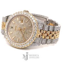 Cargar imagen en el visor de la galería, 36mm Preowned Bussdown Rolex Yellow/Stainless Jubilee with Diamond dial