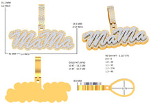 Cargar imagen en el visor de la galería, 10k Two Tone Yellow &amp; White Gold 2.50ctw Custom Diamond Name Plate