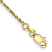 Cargar imagen en el visor de la galería, 14k 1.15mm Diamond-cut Machine-made Rope Chain Anklet