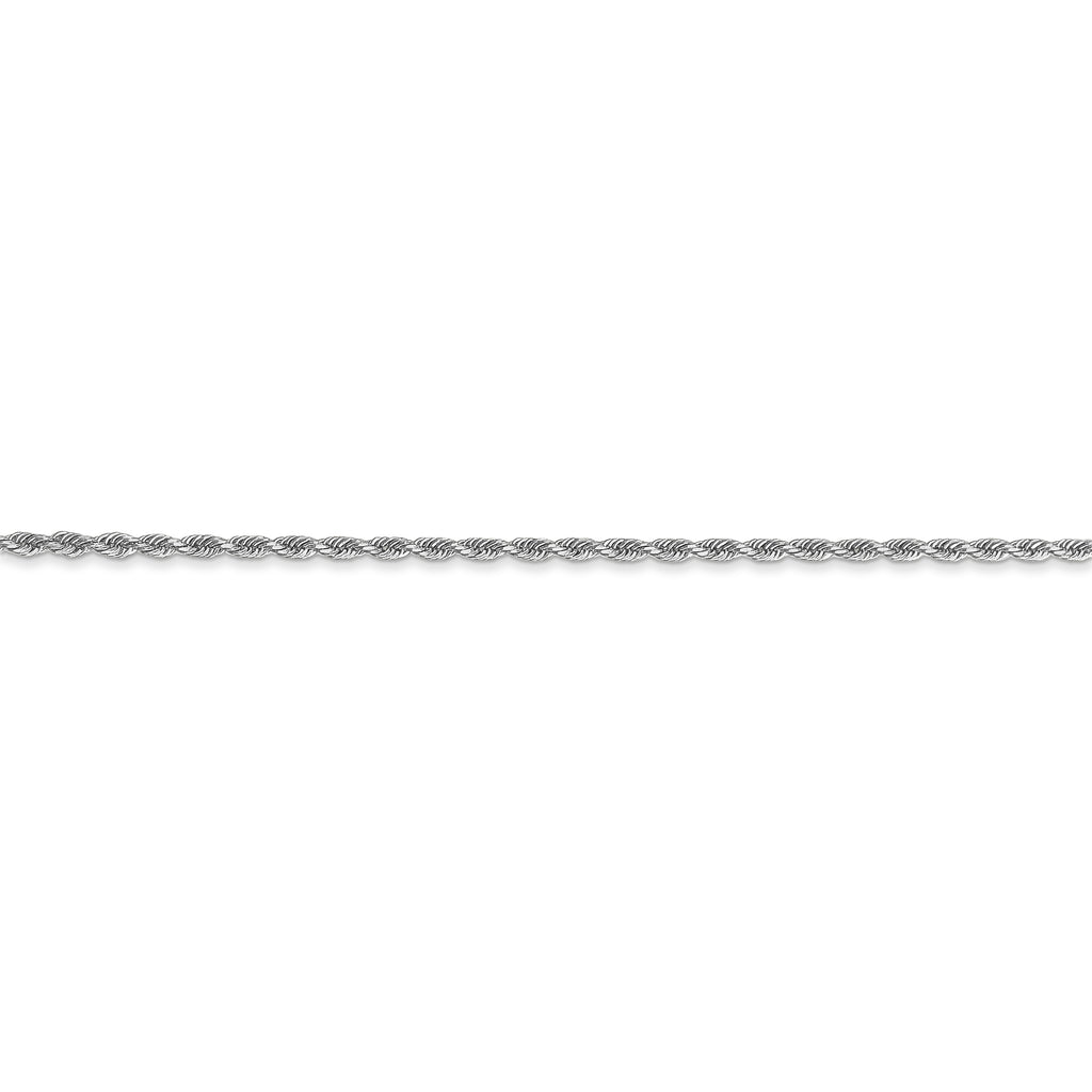 14k White Gold 1.5mm D/C Rope with Lobster Clasp Chain