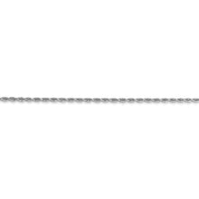 Cargar imagen en el visor de la galería, 14k White Gold 1.5mm Diamond Cut Rope with Lobster Clasp Chain